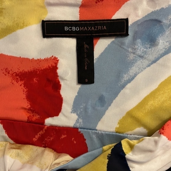 BCBGMaxAzria One Shoulder Print Mini Dress Size Small - Picture 10 of 12